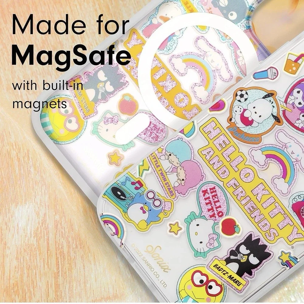 D0042-Sonix Hello Kitty and Friends MagSafe Case iPhone 14 Pro Max Sticker Clear
